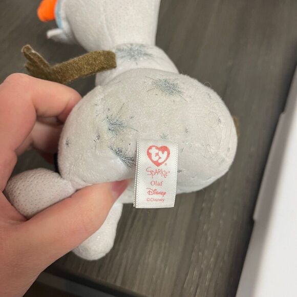 Disney Frozen Olaf Ty Glitter Soft Toy Plush Approx 7 Inches - Picture 4 of 6